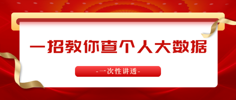 个人大数据怎么查？有什么用？今天一文教你查给你讲透