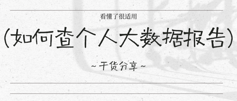 个人大数据评分可以自己查吗？安全查询方法详解