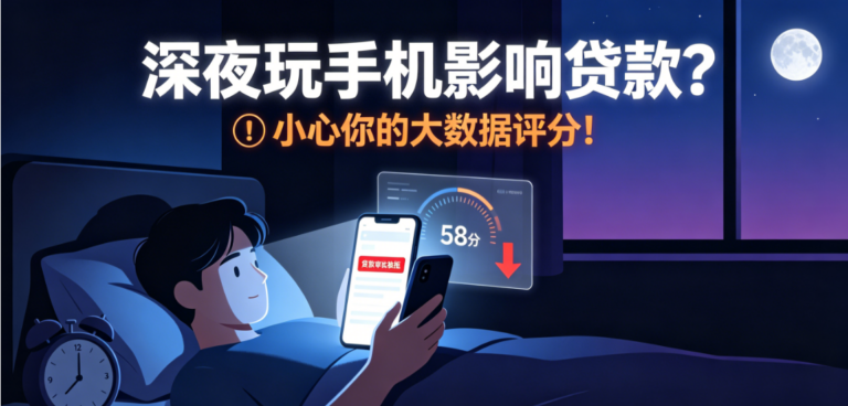 深夜玩手机会影响贷款？真的会 快去查查你的大数据评分