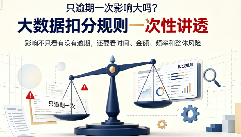 只逾期一次影响大吗?大数据扣分规则一次性讲透插图 只逾期一次影响大吗?大数据扣分规则一次性讲透插图
