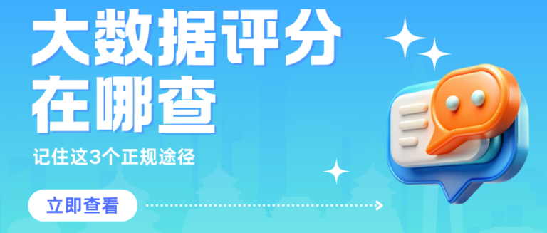 个人大数据评分在哪里查？记住这3个正规途径