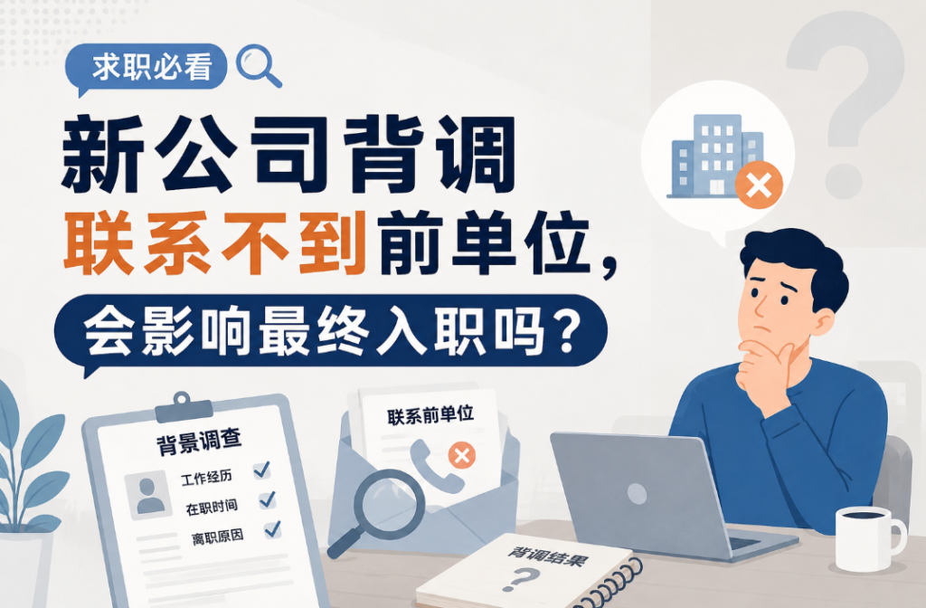 新公司背调联系不到前单位  会影响最终入职吗？插图