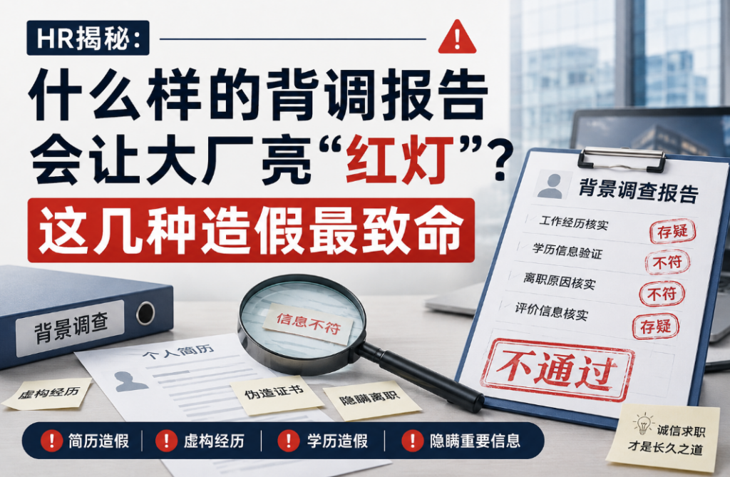 什么样的背调报告会让大厂亮红灯?HR揭秘这几种造假最致命插图 什么样的背调报告会让大厂亮红灯?HR揭秘这几种造假最致命插图
