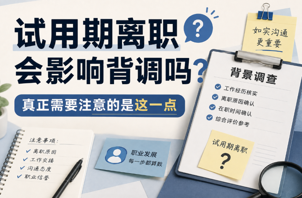试用期离职会影响背调吗?真正需要注意的是这一点插图 试用期离职会影响背调吗?真正需要注意的是这一点插图
