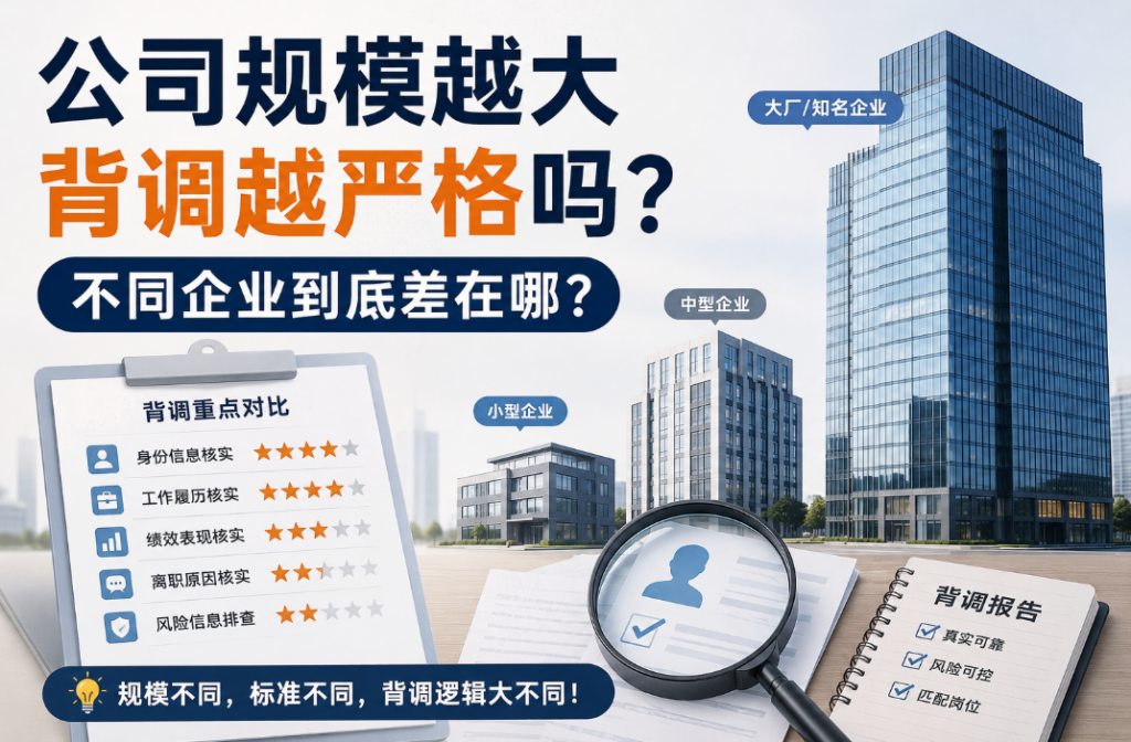 公司规模越大背调越严格吗?不同企业到底差在哪?插图 公司规模越大背调越严格吗?不同企业到底差在哪?插图